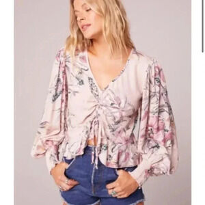 NWOT Band Of Gypsies B.O.G Collective floral crop shirt M